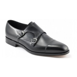 Loake Cannon black double monk