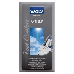 Woly leather anti-slip heel...